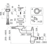 Арматура для одночашевых моек с декоративной решеткой OMOIKIRI WK-1-GB 4956875