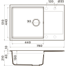 Мойка OMOIKIRI DAISEN 78-LB-SA Artgranit/бежевый 4993693
