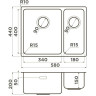 Мойка OMOIKIRI TADZAVA 58-2-U/I-IN-L ULTRA 15 нержавеющая сталь/нержавеющая сталь 4997118